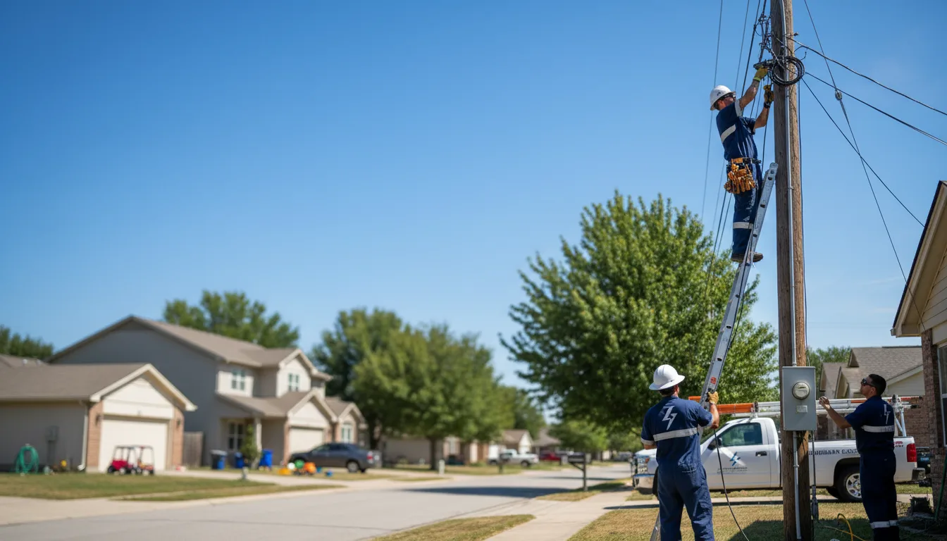Residential electrician providing installation services in Cypress, IL